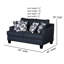 Causeuse à accoudoirs encastrés 64 po avec coussin réversible-443672734