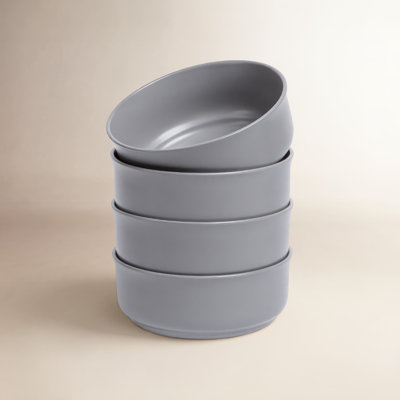 Rimmed Stoneware Cereal Bowl
