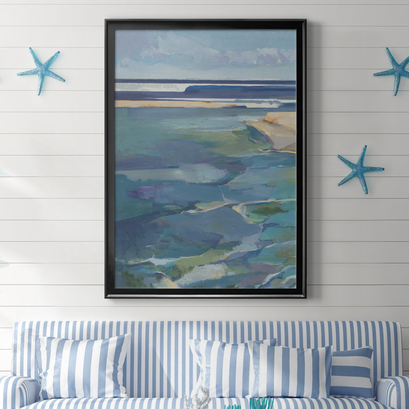Breakwater - Reproduction de photo sur toile, H 26,5 po x l 36,5 po x P 1,5 po, Noir