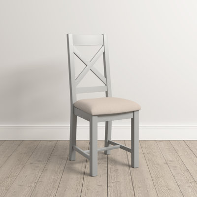 Windsor 50.5 cm H Fabric Cross Back Side Chair
