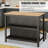 3 Pcs Dining Table Set, Rustic Retro Breakfast Table Dining Stools, Kitchen Table Set-1787308328-1787308330