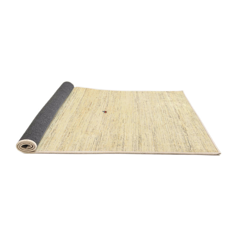 Tapis beige contemporain, Rond 7 pi