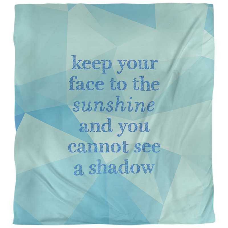 Housse de couette simple Optimism Inspirational Quote, Housse de couette pour grand lit, Bleu zircon