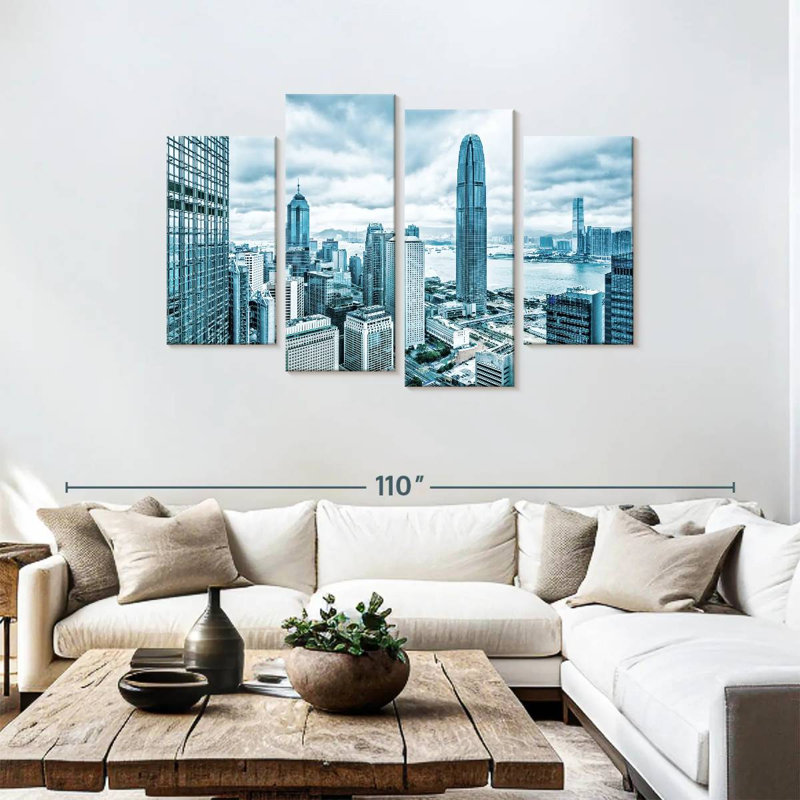 Nicci, majestueux horizon de Hongkong, H 48 po x l 75 po
