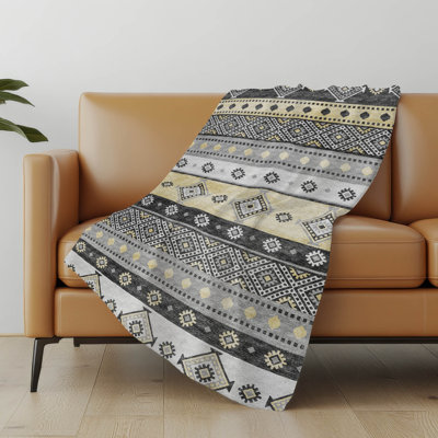 Addison Machine Washable Sherpa Tribal Throw Blanket