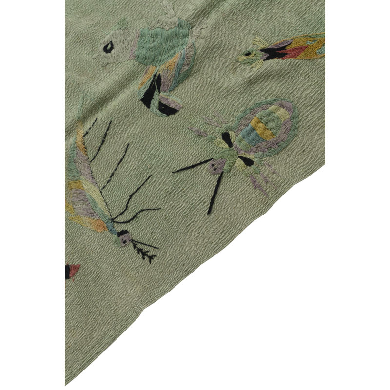 Tapis carré vert clair Odell
