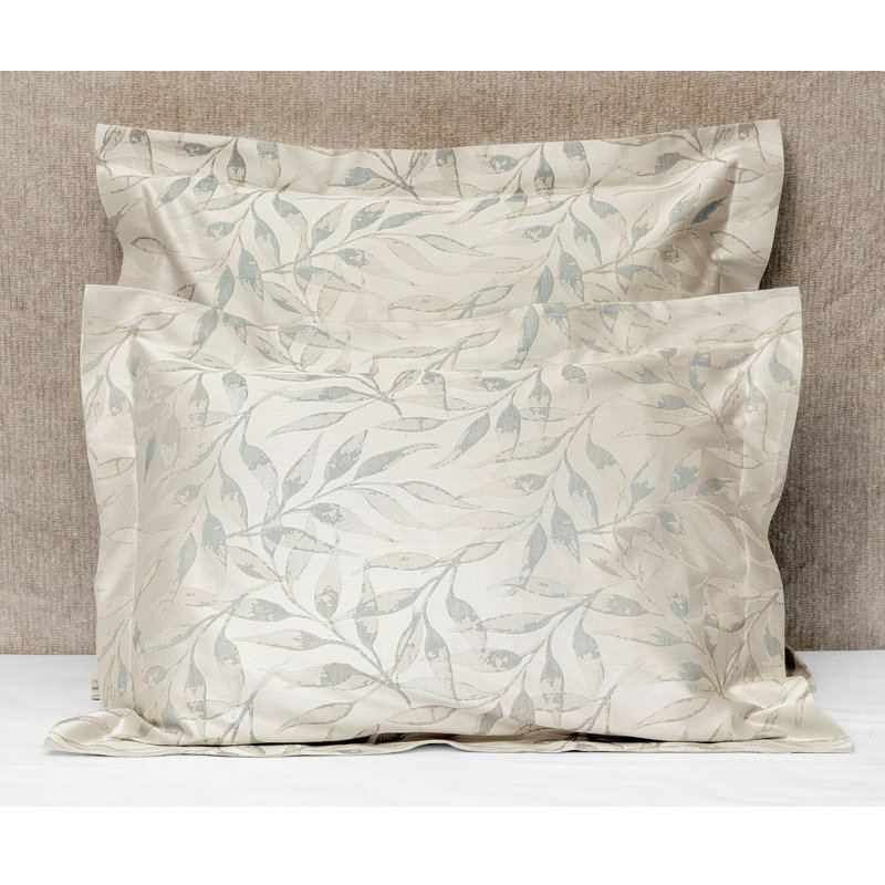 Argentario Sham, Standard Sham, Beige/Wilton Blue