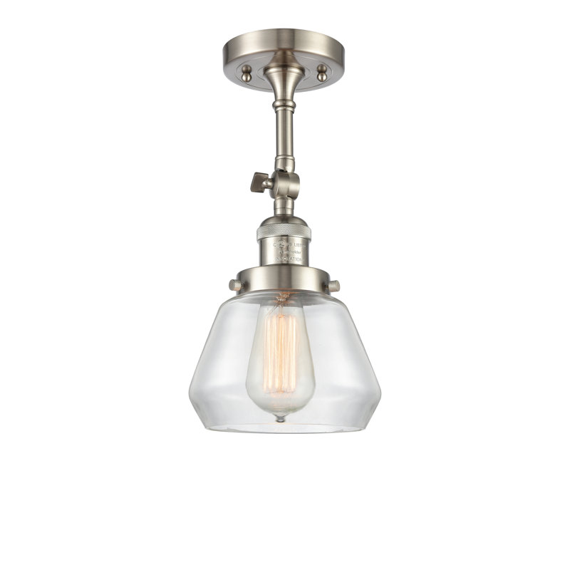 Chill Armed Sconce, Brushed Satin Nickel, Clear