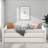 Upholstered Daybed With Fabric And Cloud-shaped Backrest-139064841