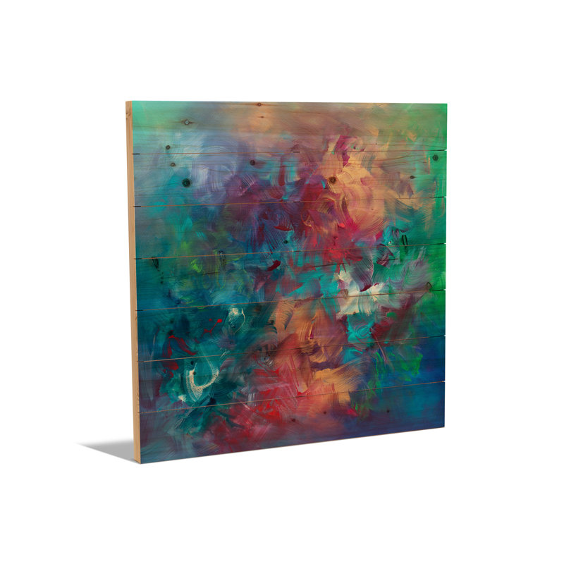 Reproduction d'art mural en bois - Coucher de soleil d'été par Paresh Nrshinga