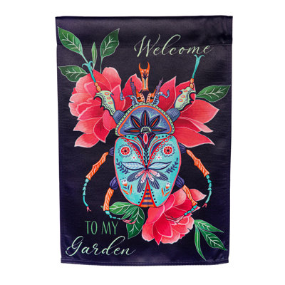Drapeau de jardin complexe en daim Beetle