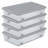 Sterilite 56 Qt Wheeled Under Bed Storage Container, Plastic Bin, Silver, 4 Pack
