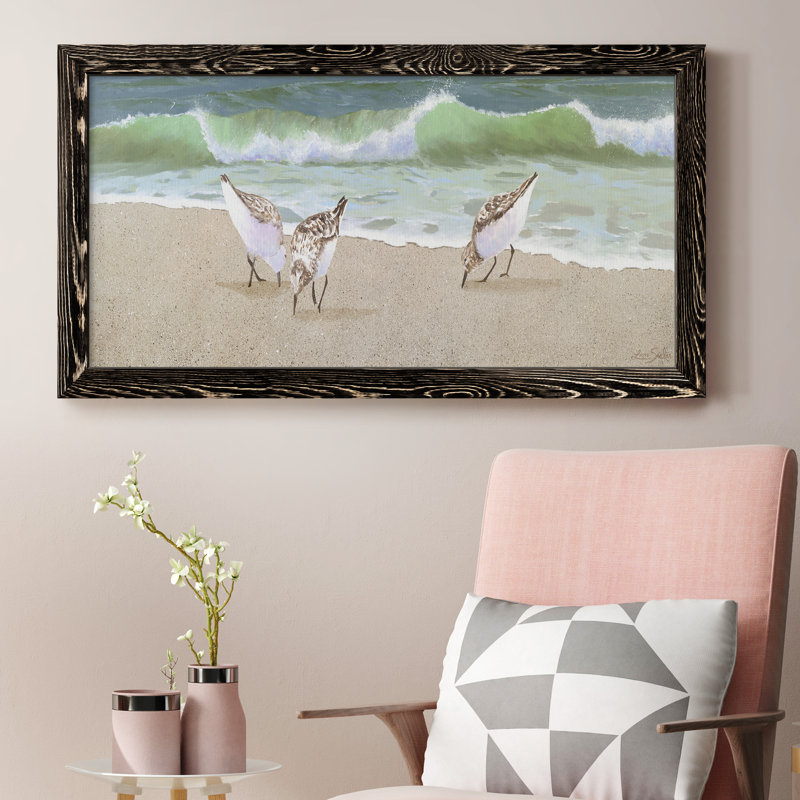 Beach Buddies - Peinture sur toile encadrée, Noir