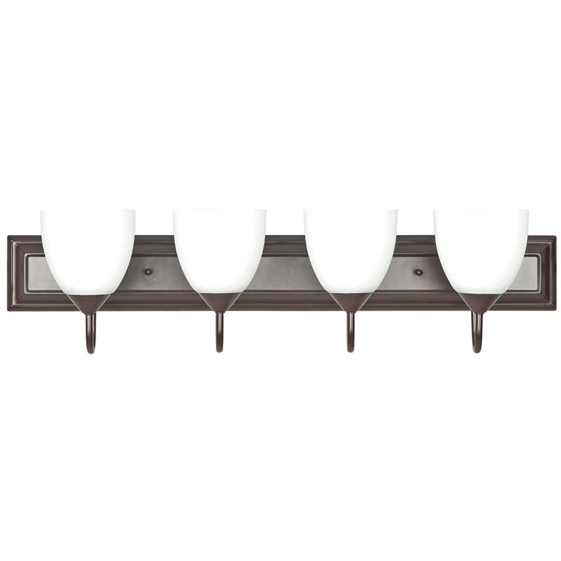 Appliquee à bras 4 lumières Billmont, Bronze huilé, H 32 po x l 7 po x P 6 po