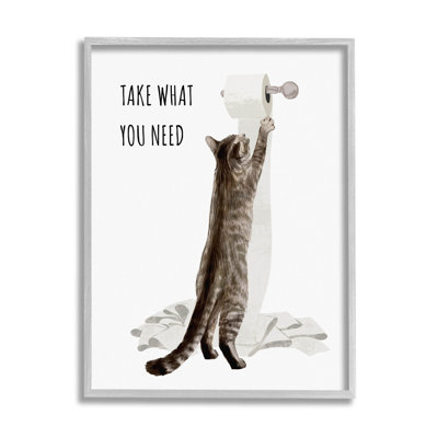 " Take What You Need Toilet Paper Cat " by Ziwei Li
