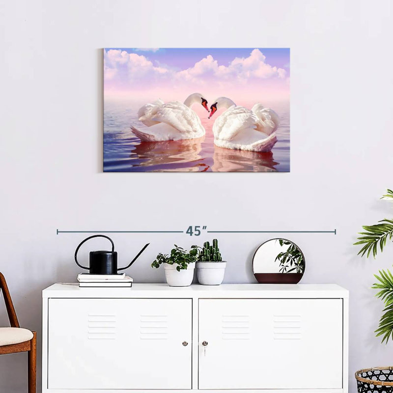 Brampt Two Swans, 20" H x 30" W