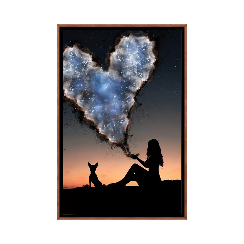 "Heart" par Abdullah Evindar-impression d’art graphique, Pas de tapis, H 26 po x l 18 po x 1,5 po