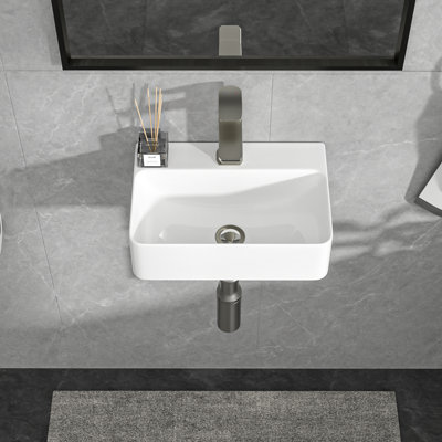 Geworzi 10mm W White Ceramic Sink