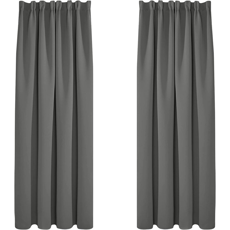 Hippen Blackout French Door Curtain Pair, 140 W x 175 D cm, Red