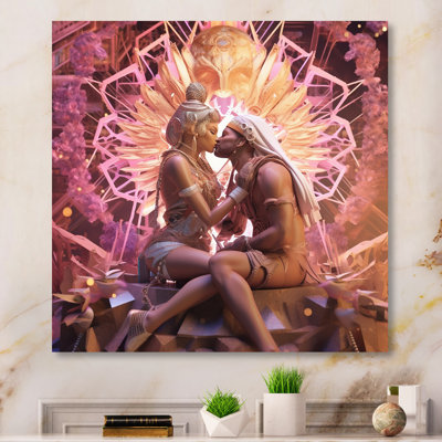 Couple Kissing Divine Union, reproduction d'art sur toile