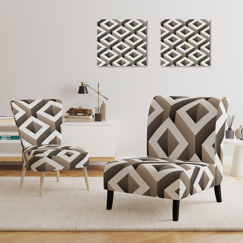 Illustration de boîtes - Fauteuil de chambre rembourré scandinave