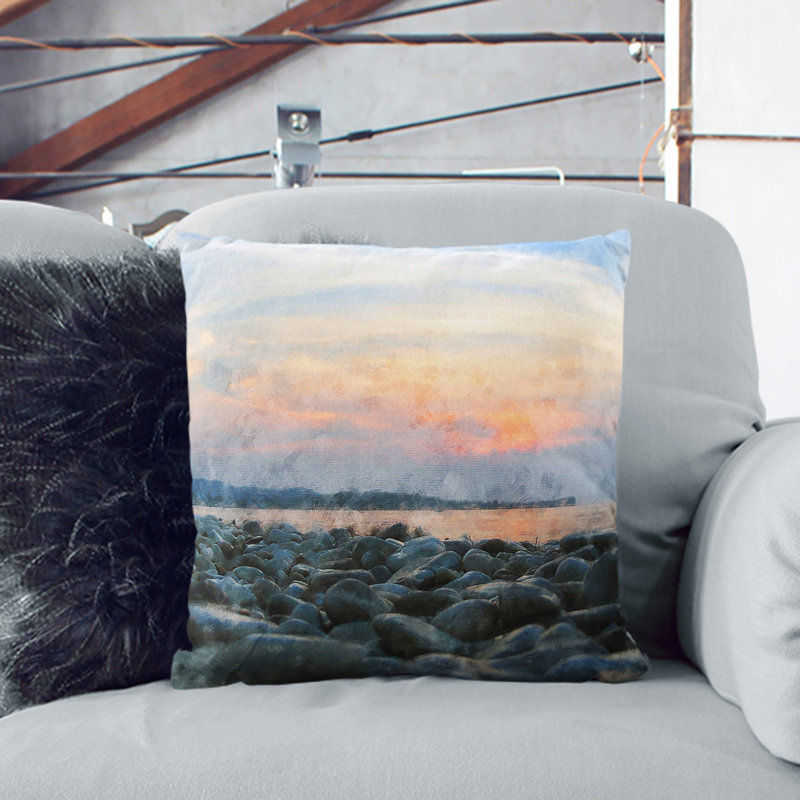 Square Cushion, 40cm H x 40cm W x 15cm D, White