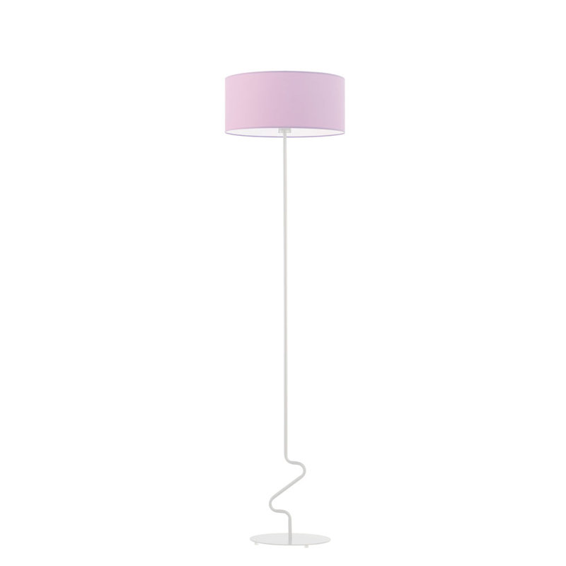 Drowne 166cm Traditional Floor Lamp, White, Light Violet
