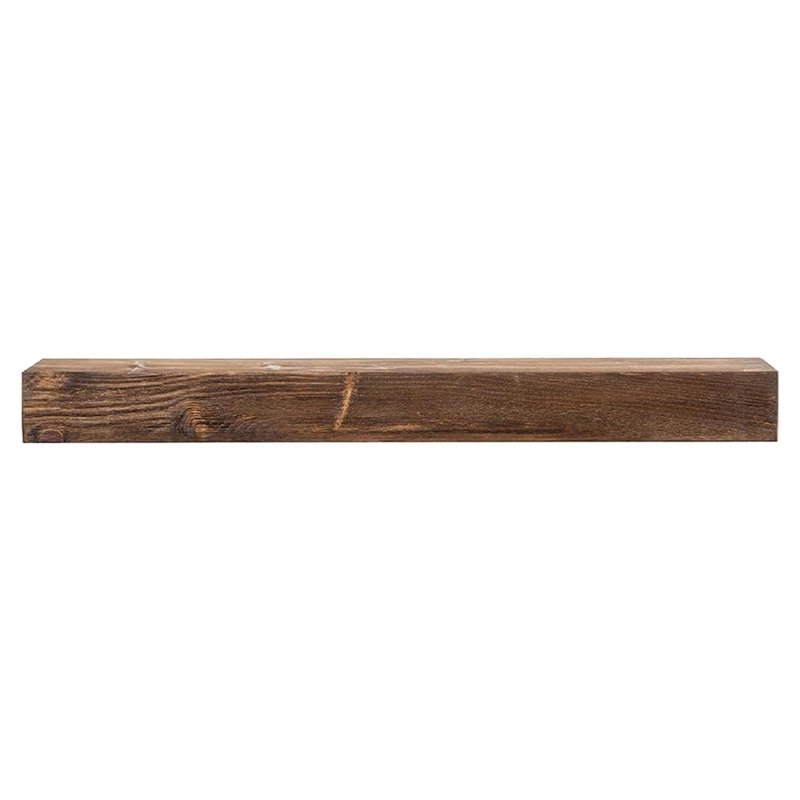 Rustic Wood Mantel Shelf - Handcrafted and Milled in The USA, 72" Length, Unfinish, 4"