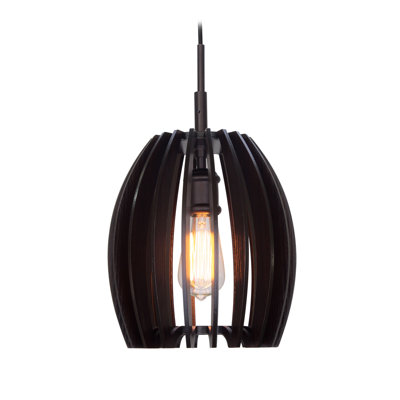 Luminaire suspendu tambour 1 lumières lanterne Gino