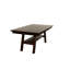 Table de salle à manger rectangulaire en noyer foncé fabriquée en bois d'hévéa de qualité supérieure