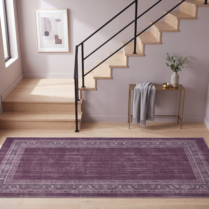 Tapis Rowan2 moderne à l'aspect vieilli, uni gris et blanc, lavable à la machine, antidérapant, à poils courts, pour l'intérieur et l'extérieur, adapté aux animaux domestiques, idéal pour le salon, la chambre, la salle à manger, l'entrée, le corridor ou le bureau.