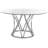 Cokley Round Glass Top Metal Base Dining Table