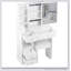 Compact 29.2-Inch Vanity Table With Sliding Drawer, Touch-Control LED Mirror, And Padded Stool For Small Spaces-1626872048