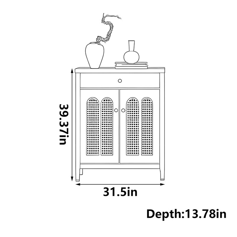 Tesoro, 39.37" H x 31.5" W x 13.78" D
