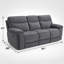 Ensemble canapé et causeuse inclinables Maddox 2 pièces en tissu texturé avec porte-gobelets dissimulés-1380343600-1380343603