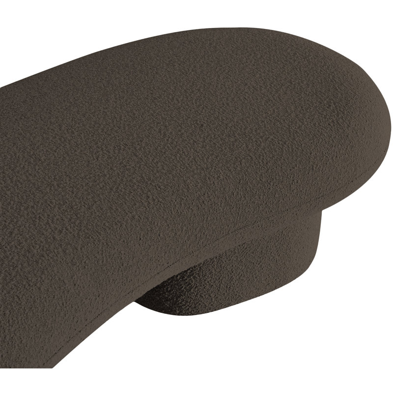 Luka Ipswich Schriver Upholstered Bench, Brown Boucle Fabric