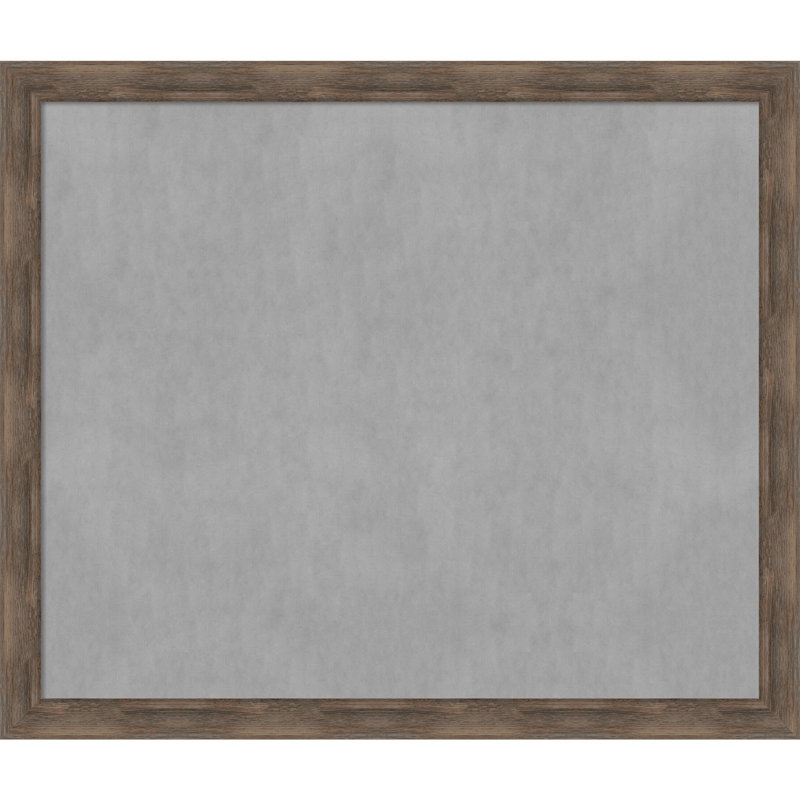 Tableau magnétique encadré en bois dur moka, H 45 po x l 53 po