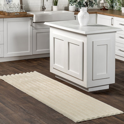 Kris Soft Faux Rabbit Machine Washable Performance Beige Rug