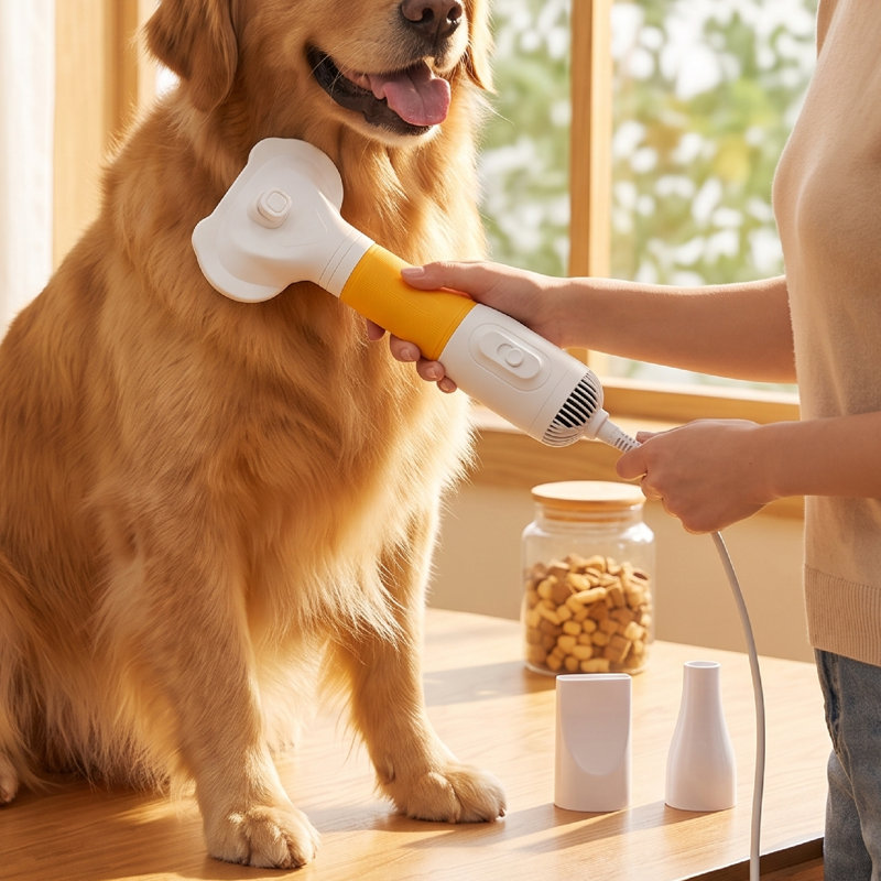 Brosse à chat pour chats et chiens, Jaune