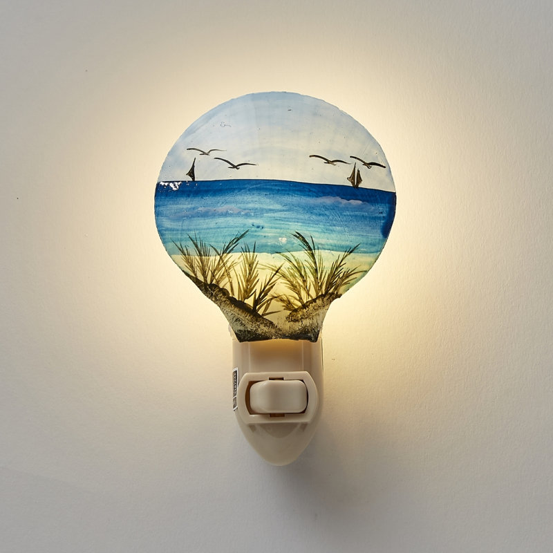 Painted Coastal Scene LED Night Light
