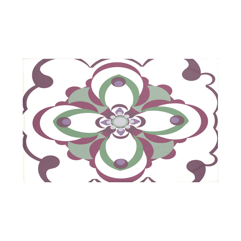 Kaleidoscope Throw Blanket, 60" L x 50" W, Wine (Off White/Purple)
