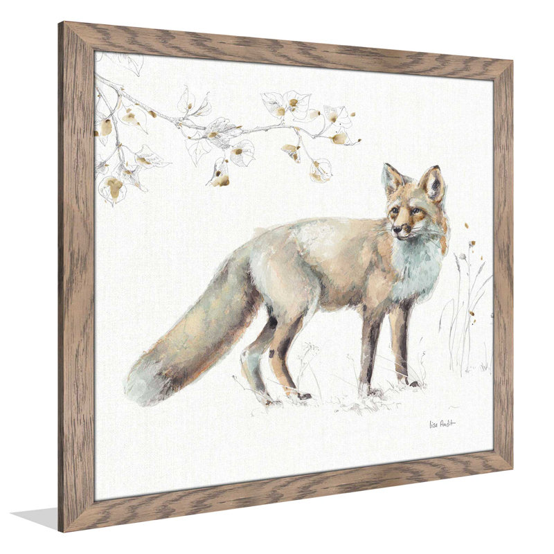 «A Woodland Walk» - reproduction d'art sur toile, H 21,5 po x l 21,5 po x P 0,75 po, Cadre taupe délavé