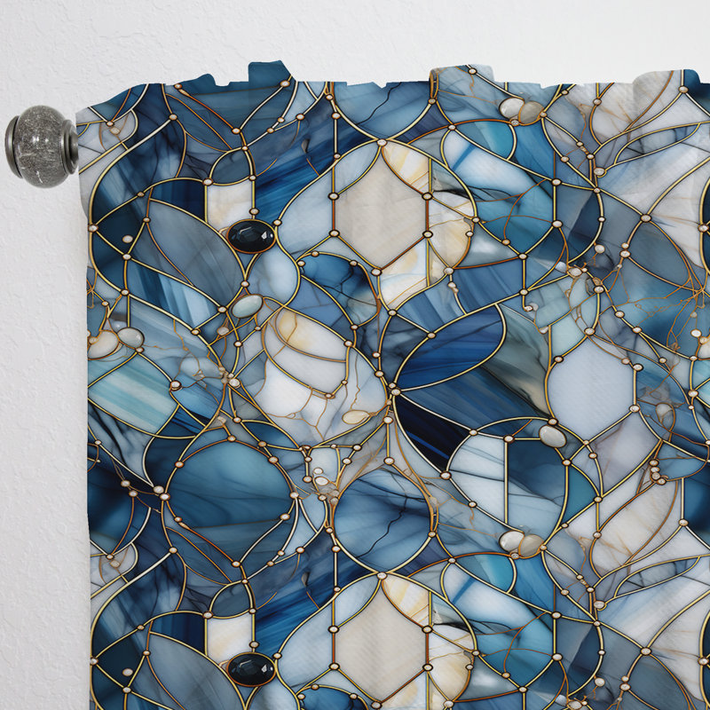 Fantasy Marble Pattern II - Abstract Marble Curtain - Room Darkening Marble Curtain - 1 Panels, 52" W x 90" L