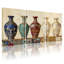 Vase en poterie arabe avec motif de calligraphie islamique, ensemble de 3 impressions sur toile-1103604990