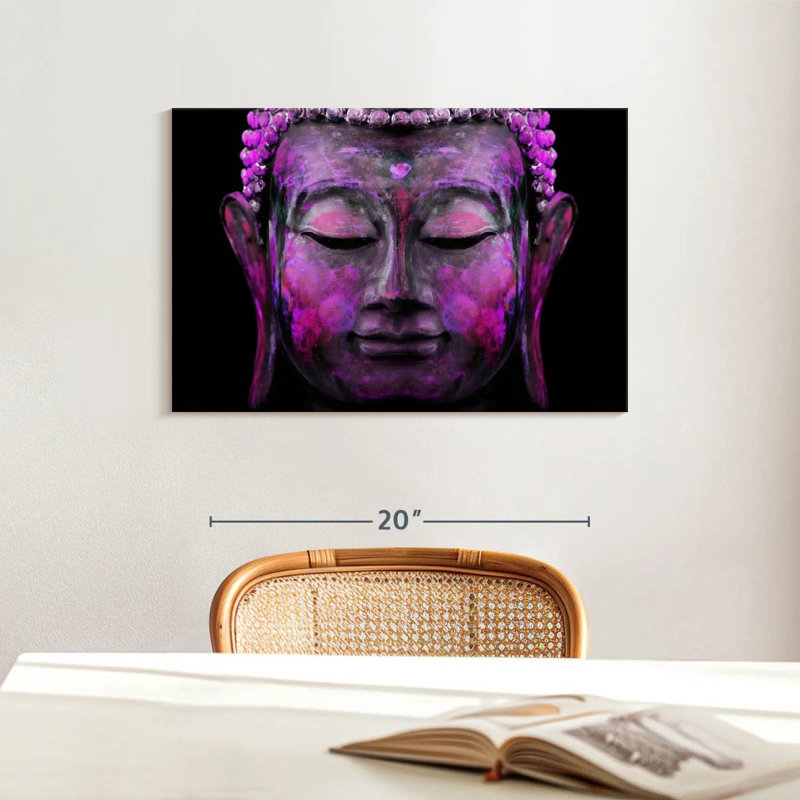 Adella Purple Buddha, 16" H x 24" W
