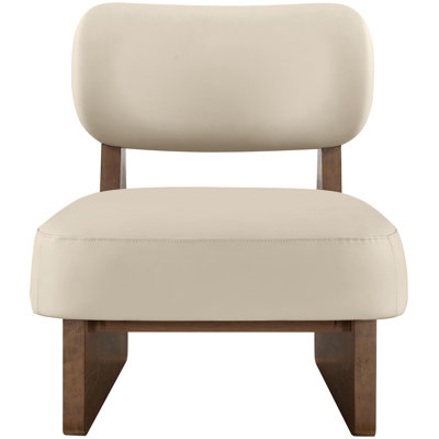 Vetra Lystra Vegan Leather Upholstered Accent Chair