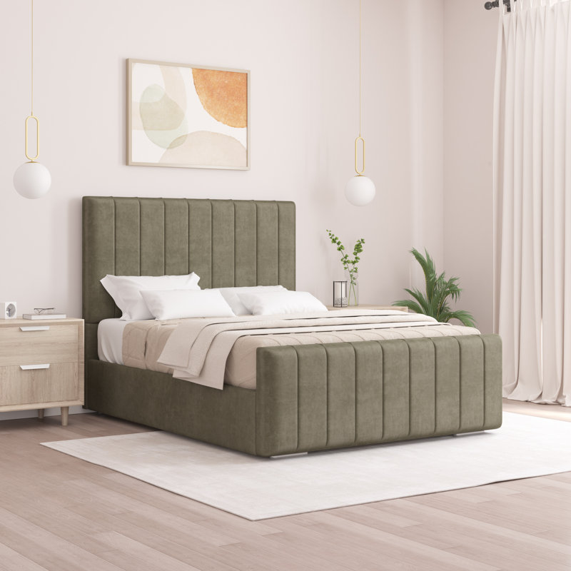 Scarlette Upholstered Bed Frame, Double (4'6), Asphalt