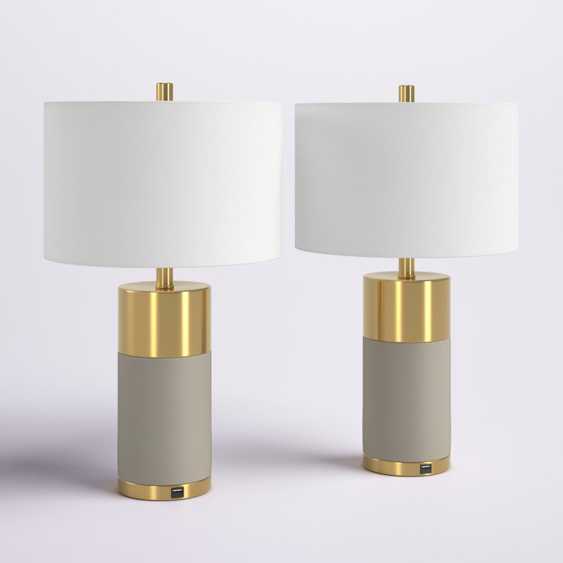 Belmonte Concrete USB Table Lamp