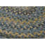 Tapis bleu en laine tressé à motif géométrique Morris-36176925