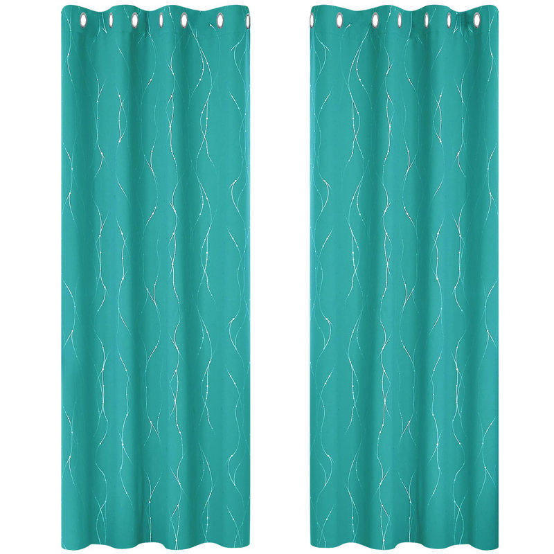 Cida Blackout Curtain Pair, 55cm Width x 175cm Drop